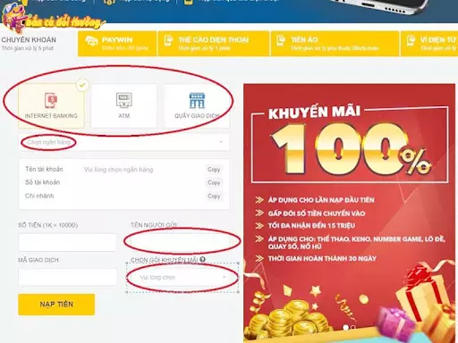 Nạp tiền vào tài khoản Five88 gọn nhẹ Nạp tiền vào tài khoản Five88 gọn nhẹ